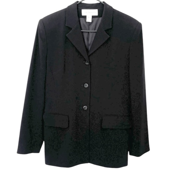 Jones New York Black 3 Button Blazer Size 10 - Picture 1 of 9